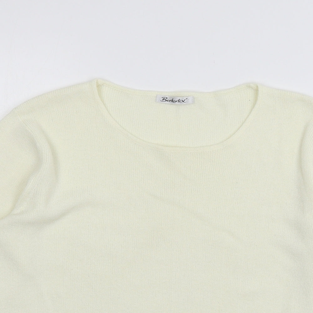 Womens UK Size 14 Berkertex Ivory Pullover Jumper