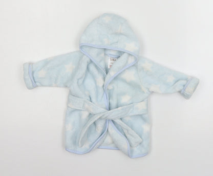 Peacocks Boys Blue Geometric Microfibre Cami Robe Size 0-3 Months