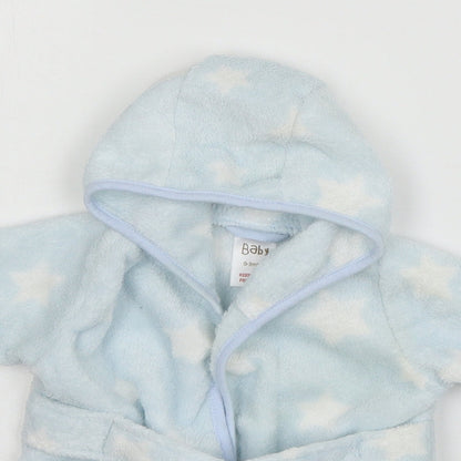 Peacocks Boys Blue Geometric Microfibre Cami Robe Size 0-3 Months