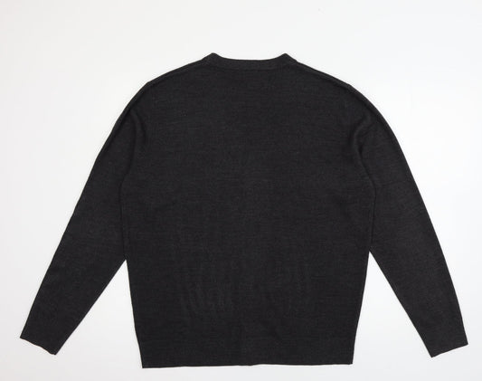 Atlantic Bay Womens Grey  Knit Cardigan Jumper Size L