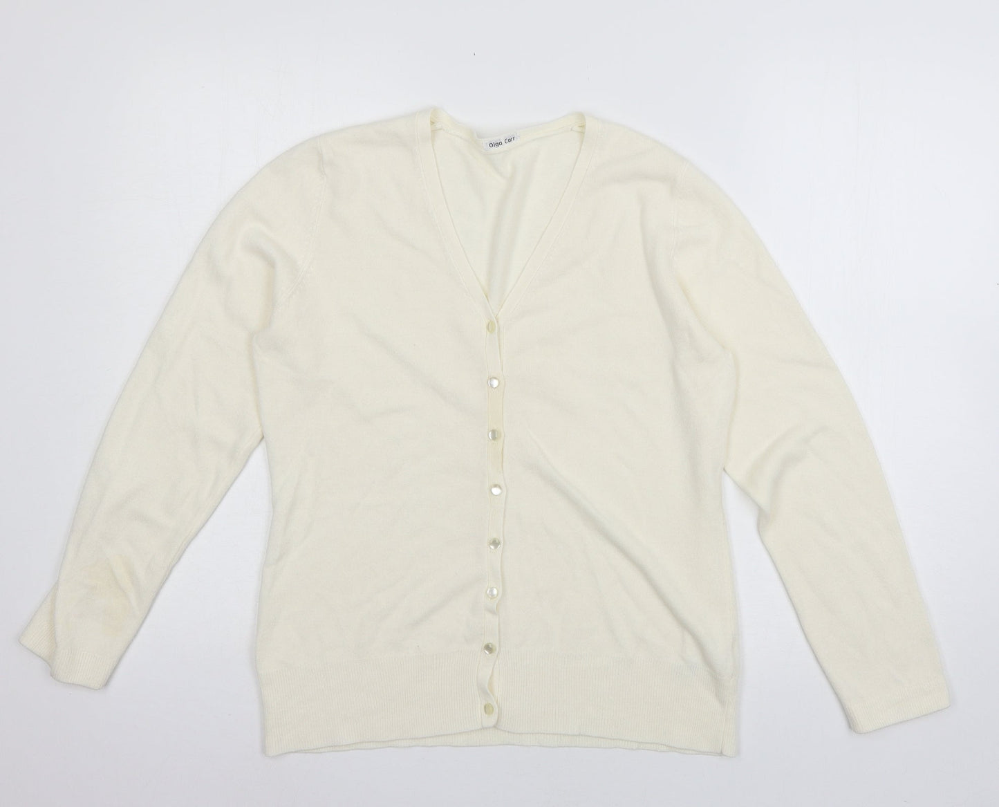 Womens UK Size 12 BHS Ivory Cardigan Jumper