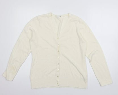 Womens UK Size 12 BHS Ivory Cardigan Jumper