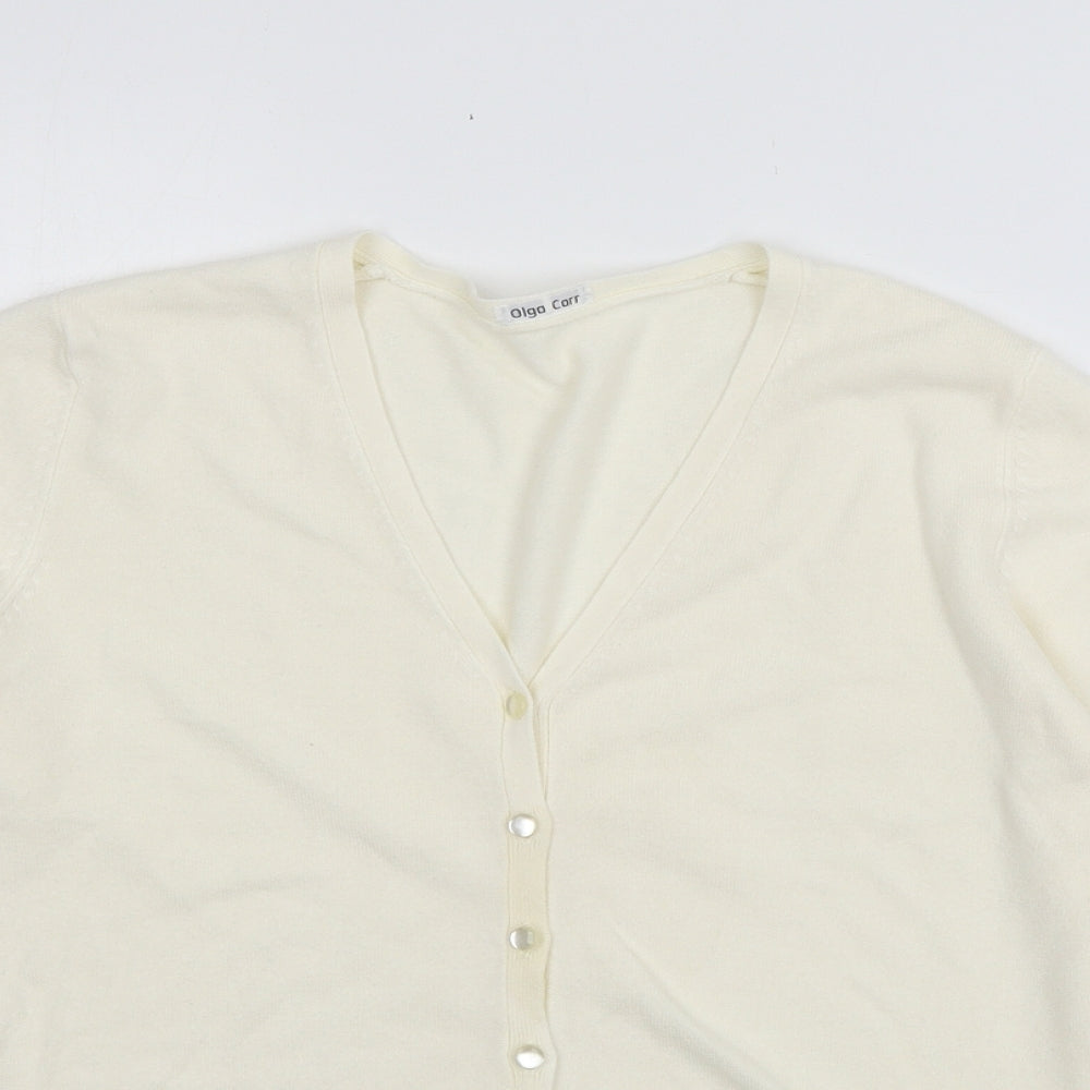 Womens UK Size 12 BHS Ivory Cardigan Jumper