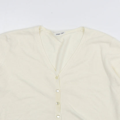 Womens UK Size 12 BHS Ivory Cardigan Jumper