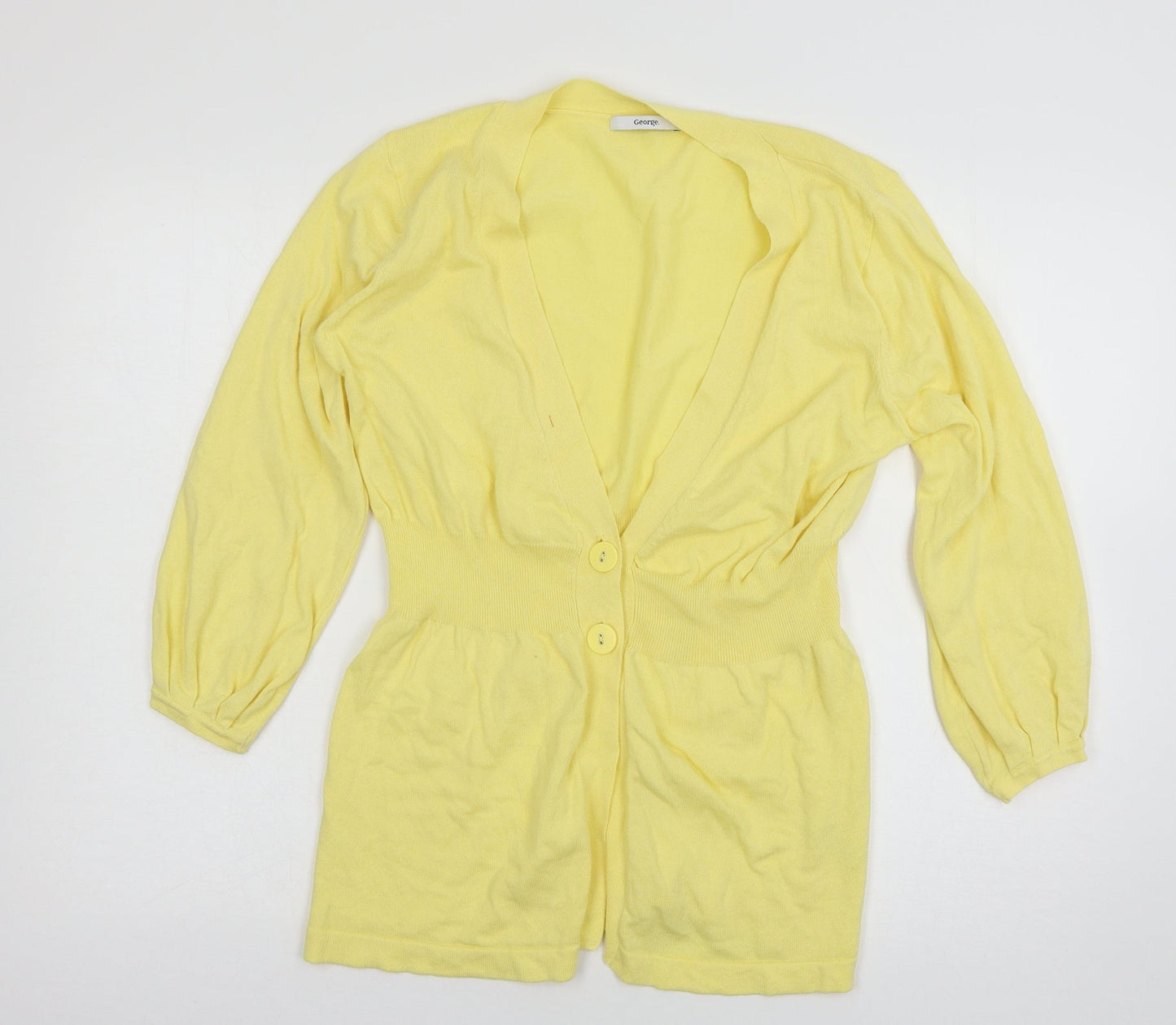 George Womens Yellow  Knit Cardigan Jumper Size 12