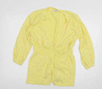 George Womens Yellow  Knit Cardigan Jumper Size 12