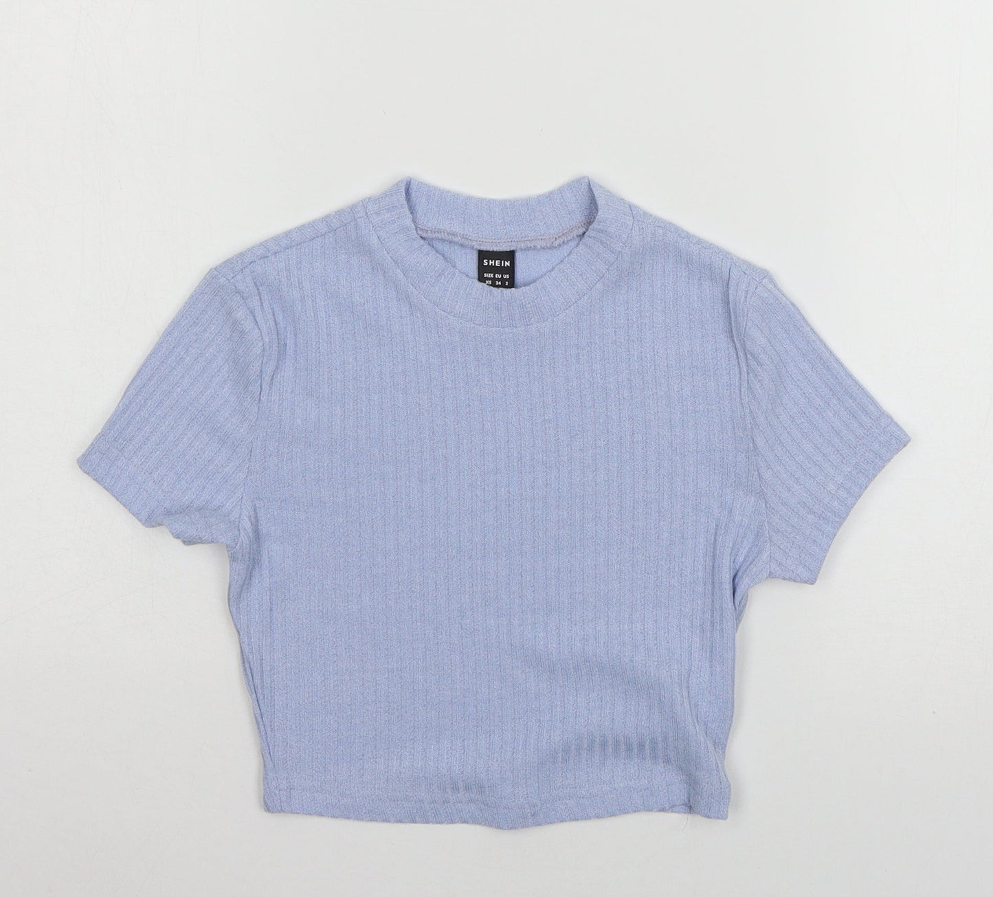 SheIn Womens Blue  Jersey Basic T-Shirt Size XS