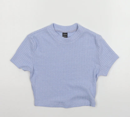 SheIn Womens Blue  Jersey Basic T-Shirt Size XS