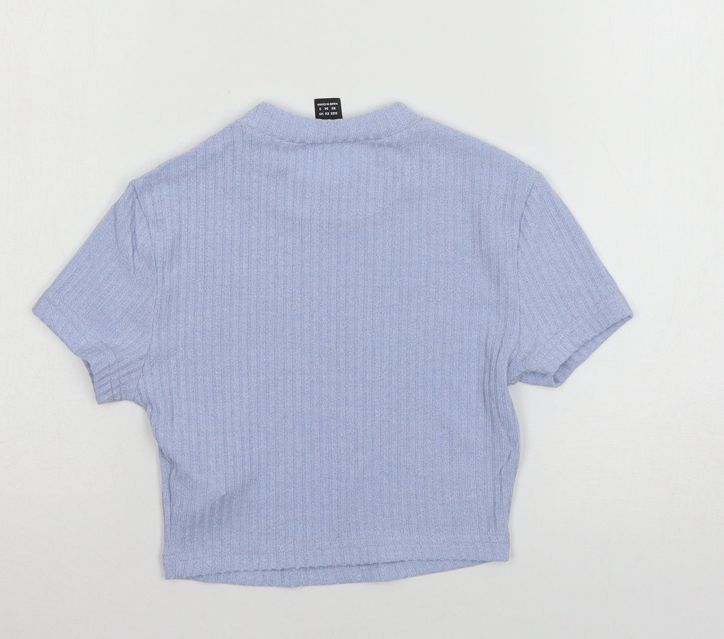 SheIn Womens Blue  Jersey Basic T-Shirt Size XS