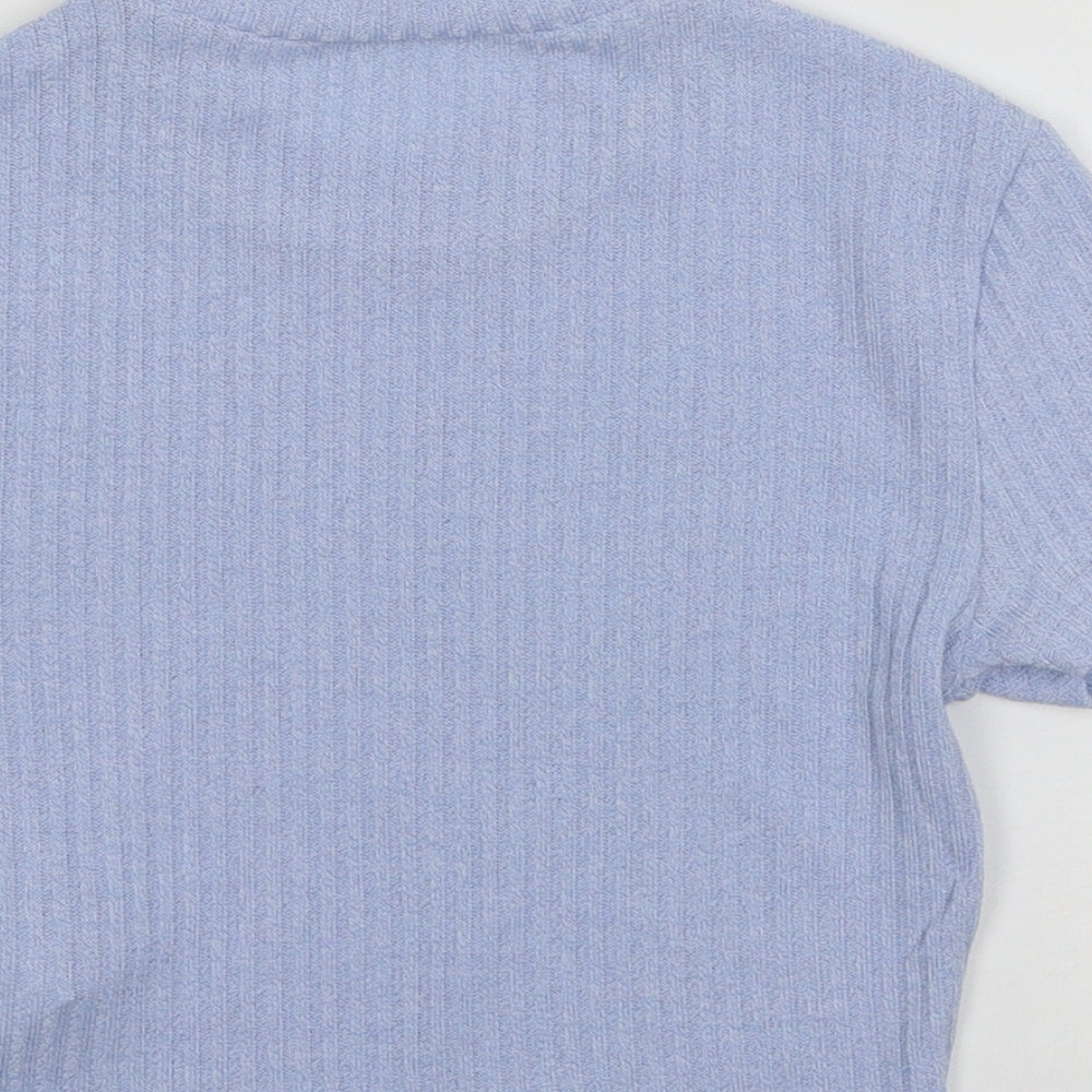 SheIn Womens Blue  Jersey Basic T-Shirt Size XS