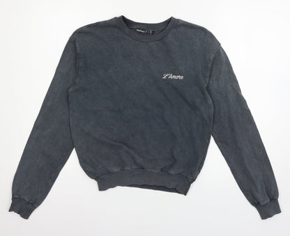 Boohoo Womens Grey  Jersey Pullover Sweatshirt Size 6  - L'Amore