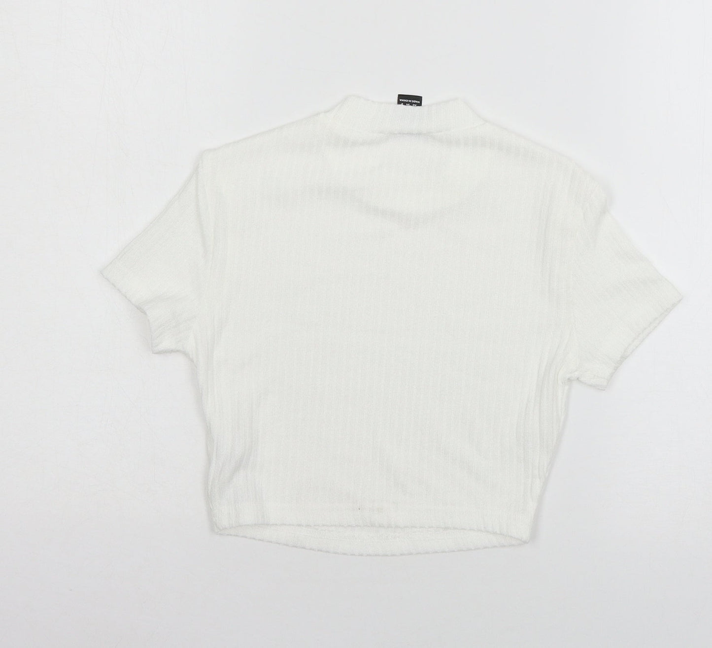 SheIn Womens White  Jersey Basic T-Shirt Size XS