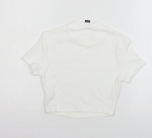 SheIn Womens White  Jersey Basic T-Shirt Size XS