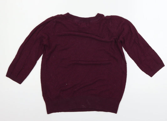 Womens UK Size S H&M Purple Pullover Jumper