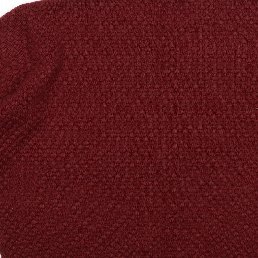 24:7 Mens Red  Knit Pullover Jumper Size M