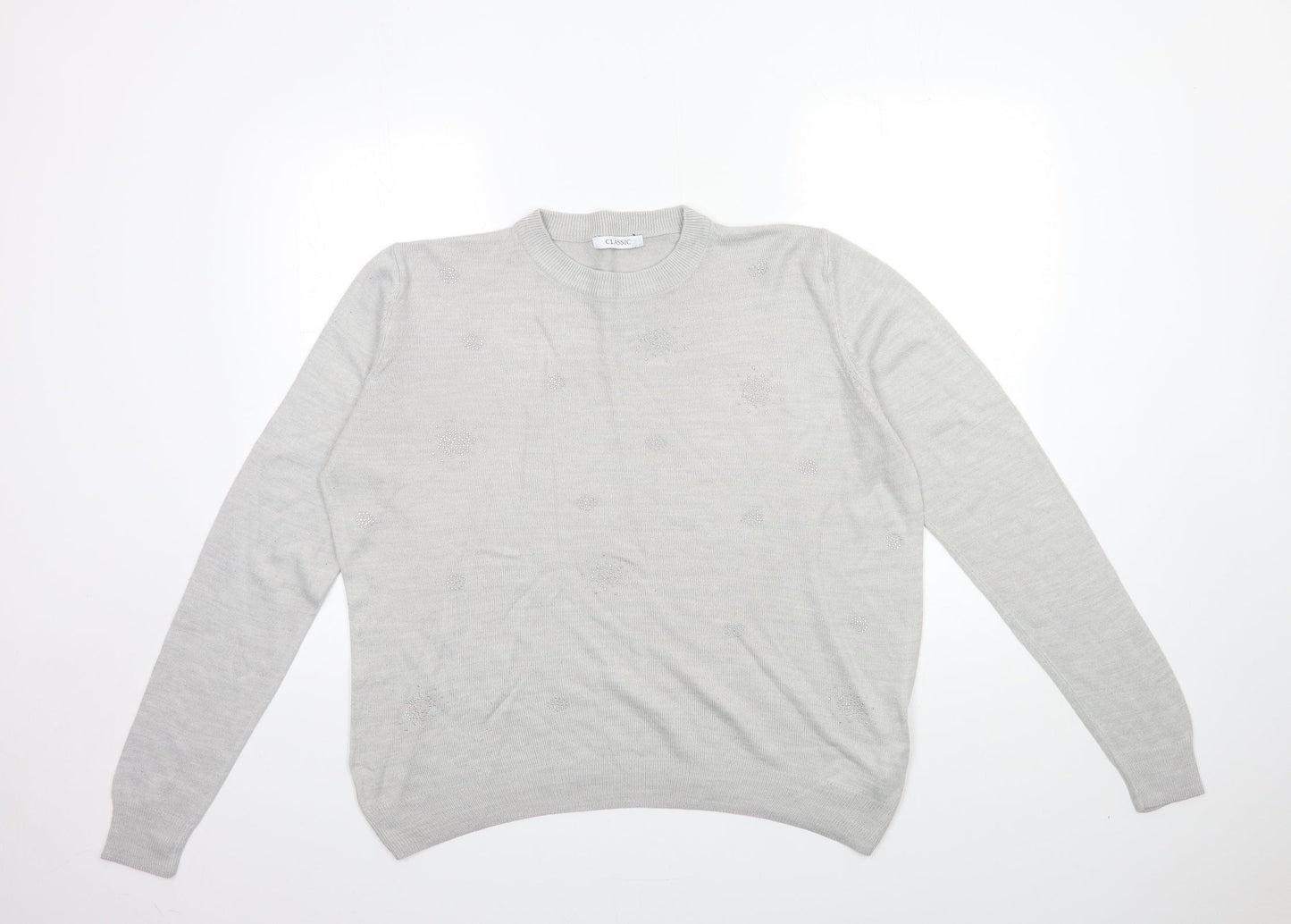 Womens UK Size 14 Marks and Spencer Grey Pullover Jumper