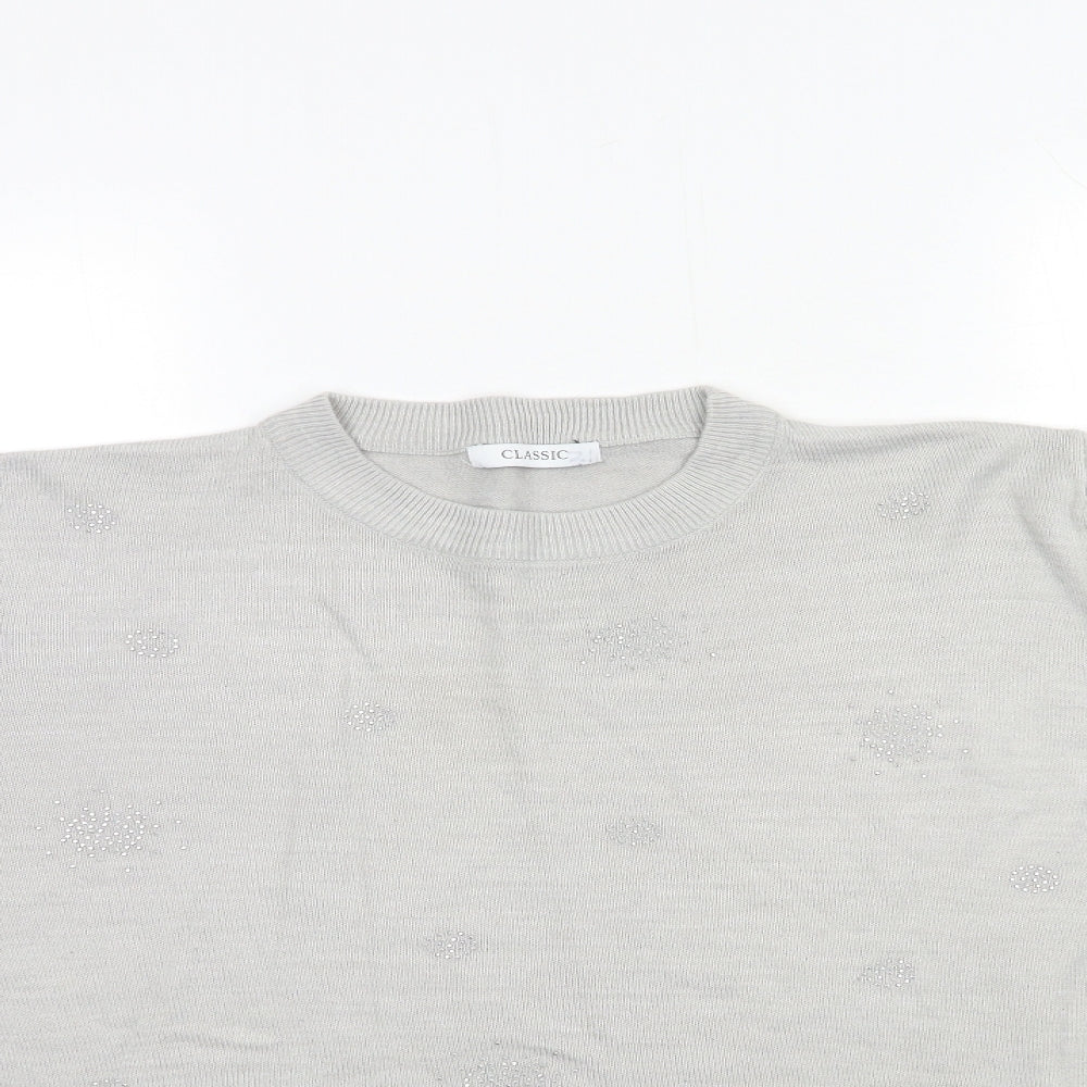 Womens UK Size 14 Marks and Spencer Grey Pullover Jumper