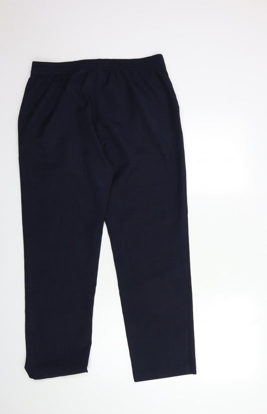Womens UK Size 14 Marks and Spencer Regular Fit  Blue Trousers