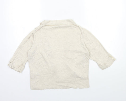 Womens UK Size S Wallis Beige Cardigan Jumper