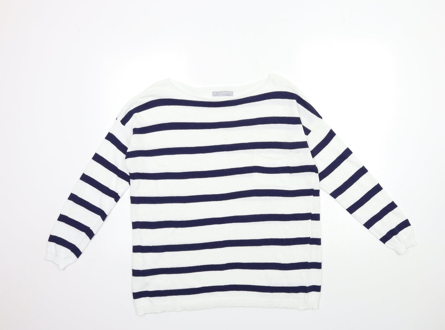 Womens UK Size L LV Clothing White Pullover Jumper
