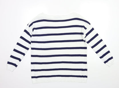 Womens UK Size L LV Clothing White Pullover Jumper