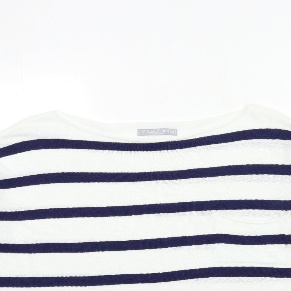 Womens UK Size L LV Clothing White Pullover Jumper