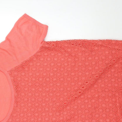 George Womens Pink  Knit Pullover Jumper Size 16