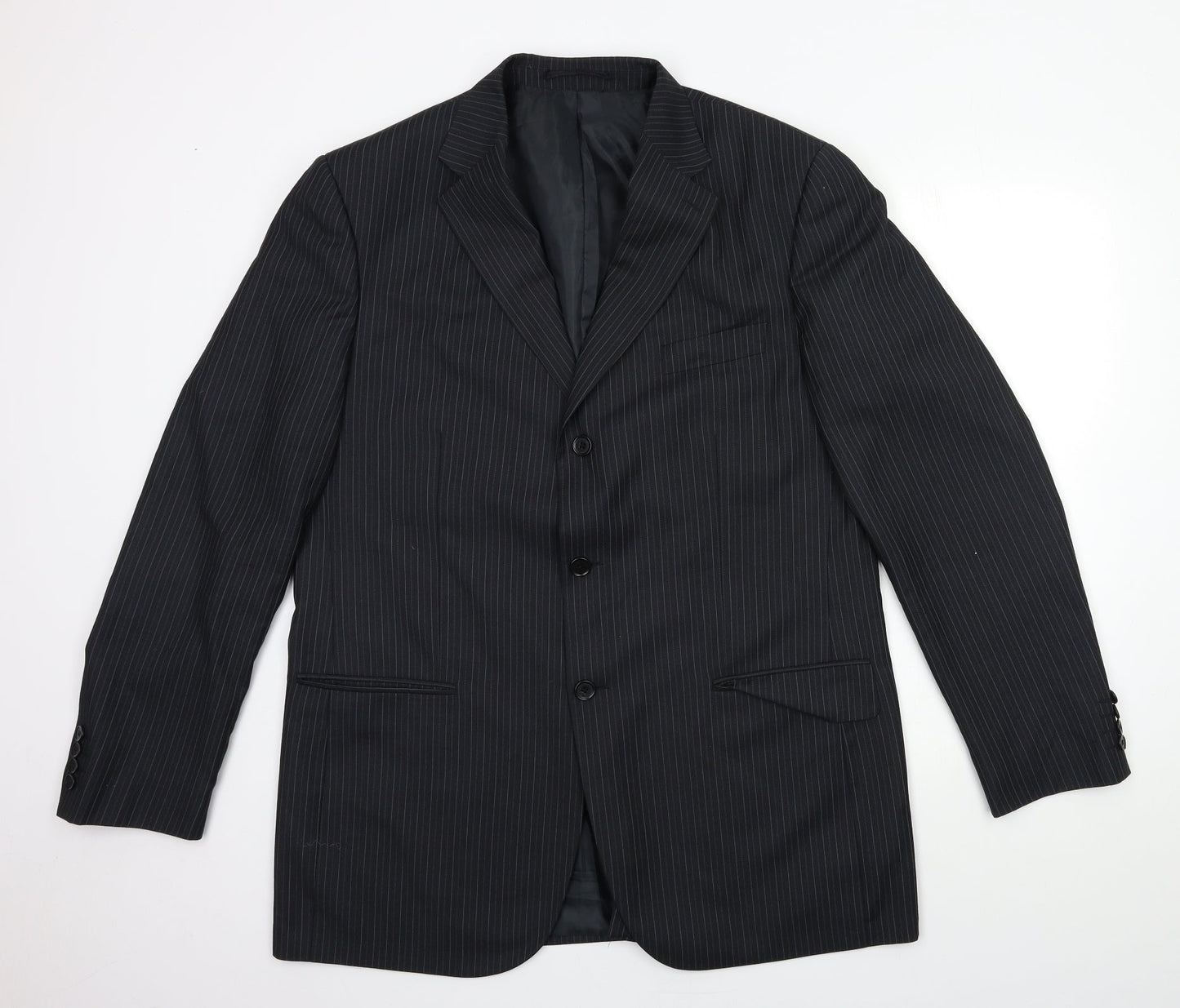 Mens UK Size 44 Preworn Regular Black Suit Jacket