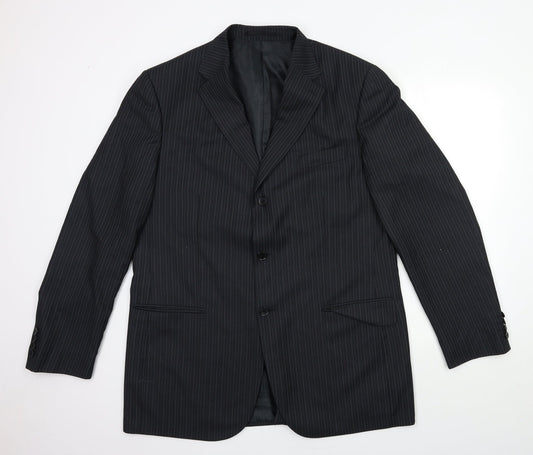 Mens UK Size 44 Preworn Regular Black Suit Jacket