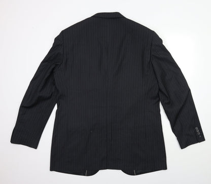 Mens UK Size 44 Preworn Regular Black Suit Jacket