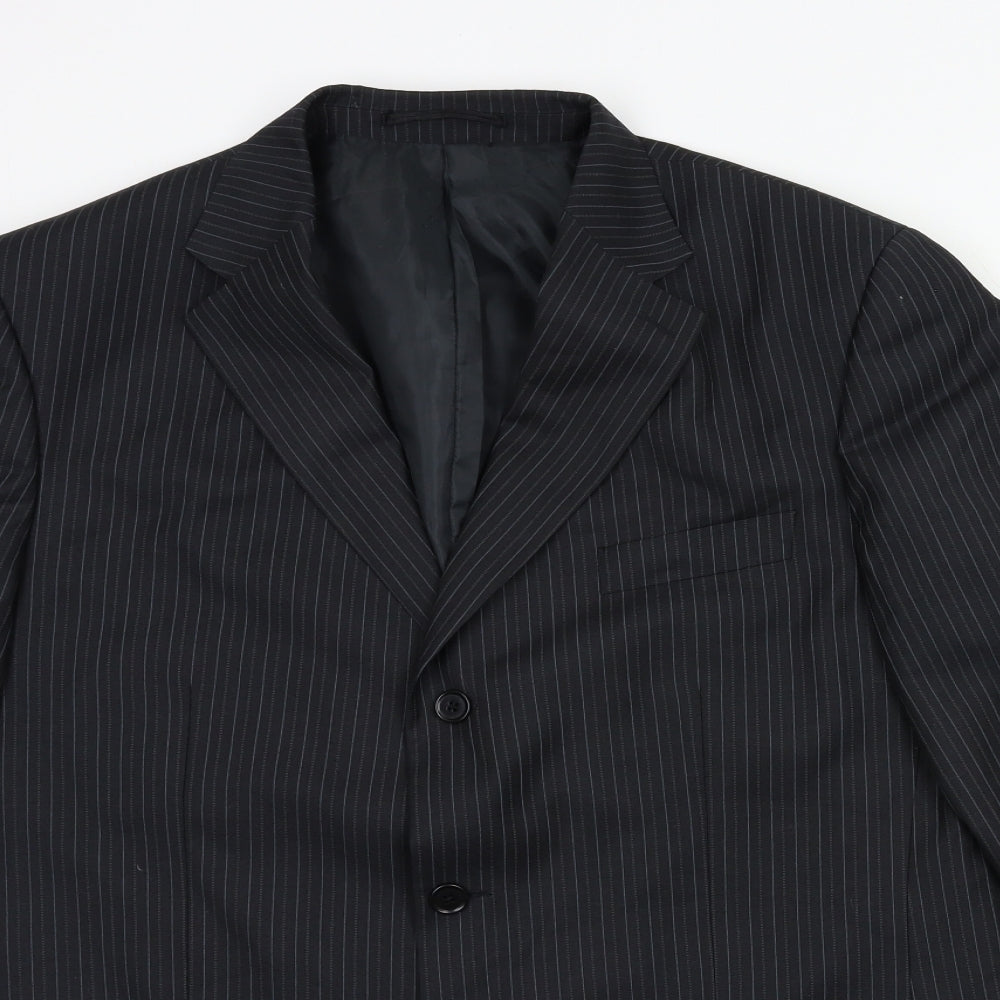 Mens UK Size 44 Preworn Regular Black Suit Jacket