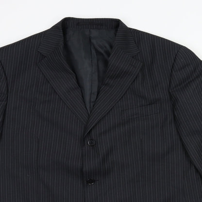 Mens UK Size 44 Preworn Regular Black Suit Jacket