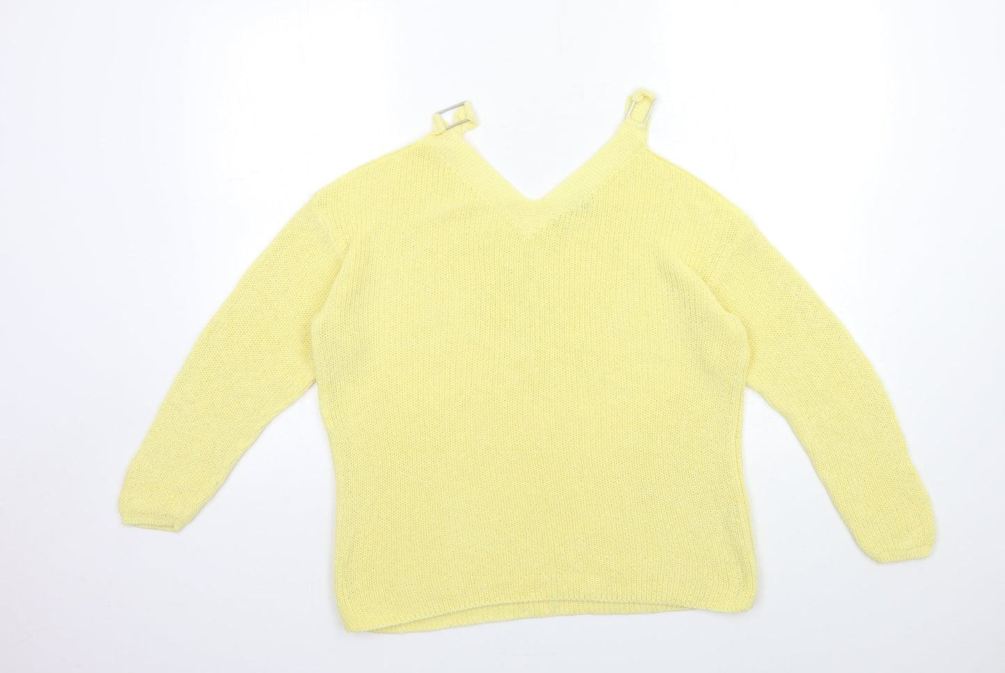 George Womens Yellow  Knit Pullover Jumper Size 12
