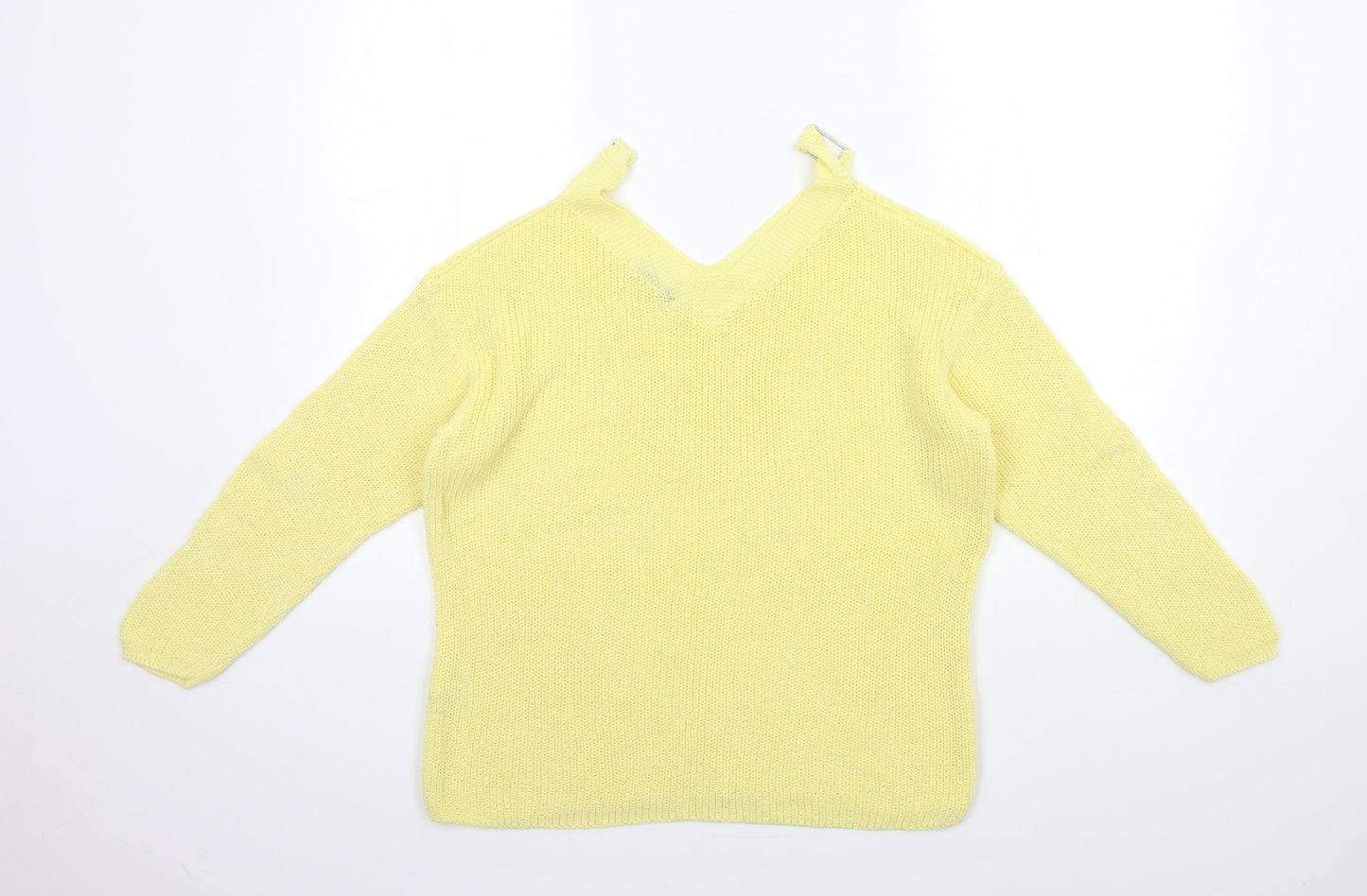 George Womens Yellow  Knit Pullover Jumper Size 12