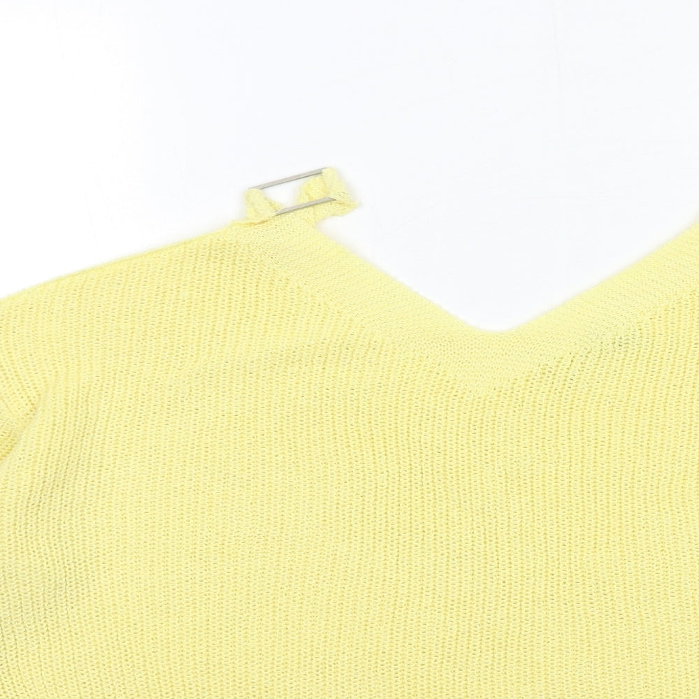 George Womens Yellow  Knit Pullover Jumper Size 12