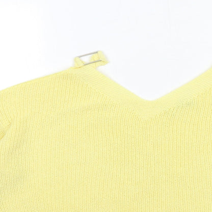 George Womens Yellow  Knit Pullover Jumper Size 12