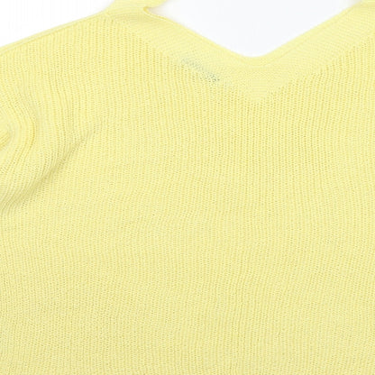 George Womens Yellow  Knit Pullover Jumper Size 12