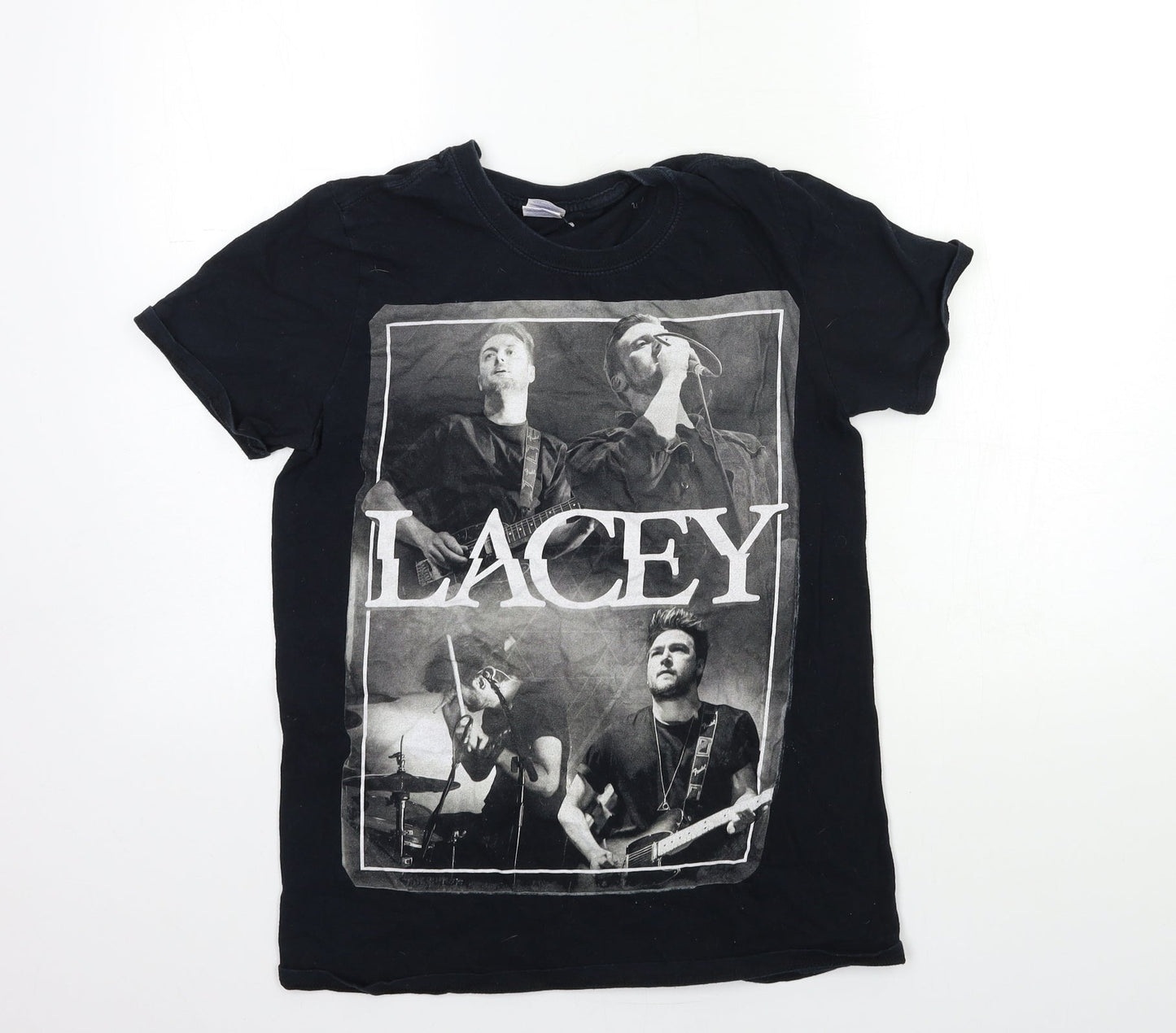 Womens UK Size S Gildan Black Basic T-Shirt