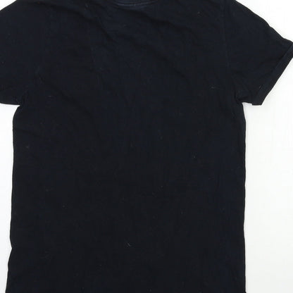 Womens UK Size S Gildan Black Basic T-Shirt