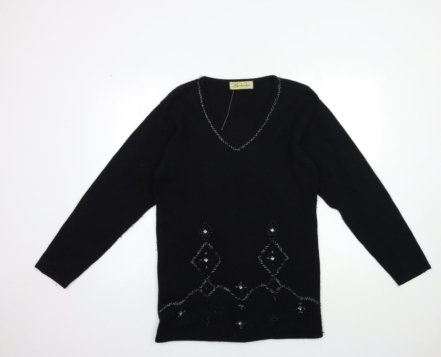 Womens UK Size 10 Berkertex Black Pullover Jumper
