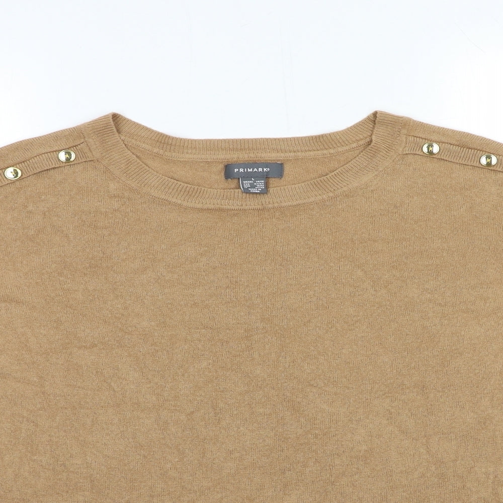 Primark Womens Brown  Knit Pullover Jumper Size 14