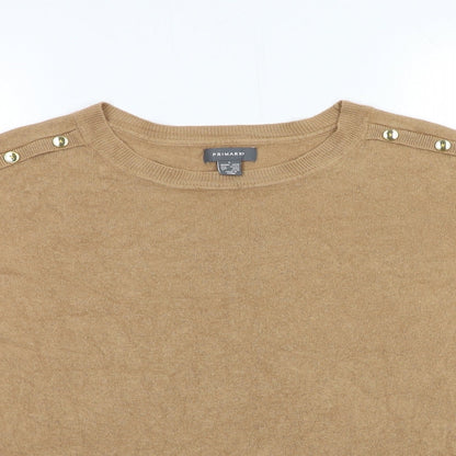 Primark Womens Brown  Knit Pullover Jumper Size 14