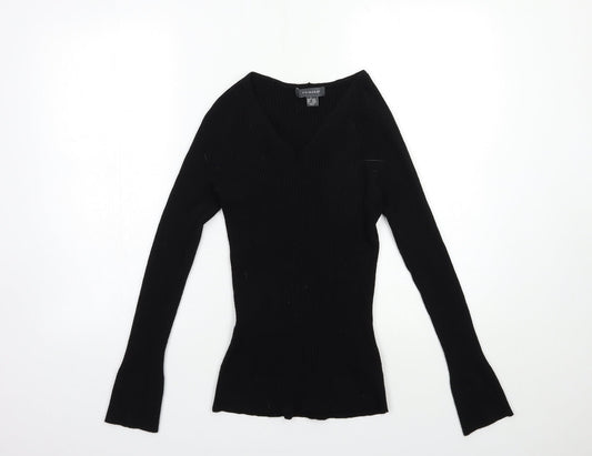 Primark Womens Black  Knit Pullover Jumper Size 14