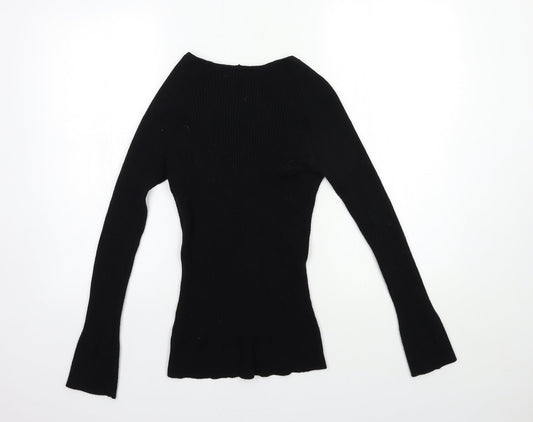 Primark Womens Black  Knit Pullover Jumper Size 14