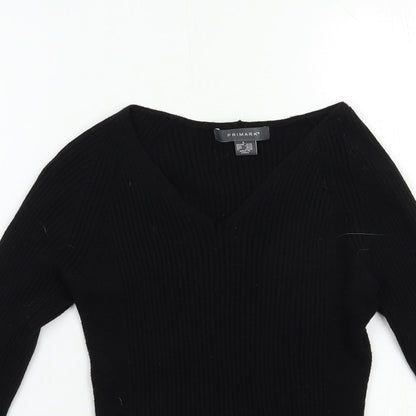 Primark Womens Black  Knit Pullover Jumper Size 14