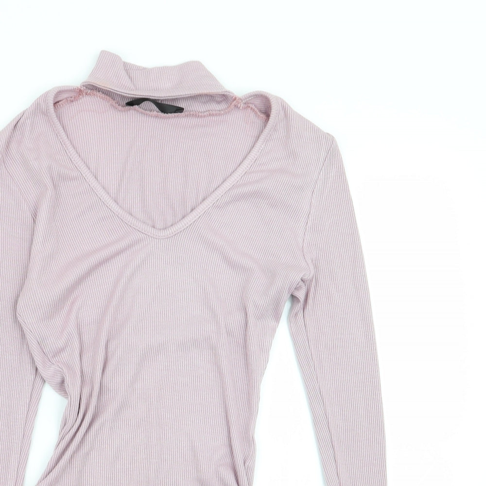 Missguided Womens Pink   Bodysuit One-Piece Size 6