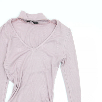 Missguided Womens Pink   Bodysuit One-Piece Size 6