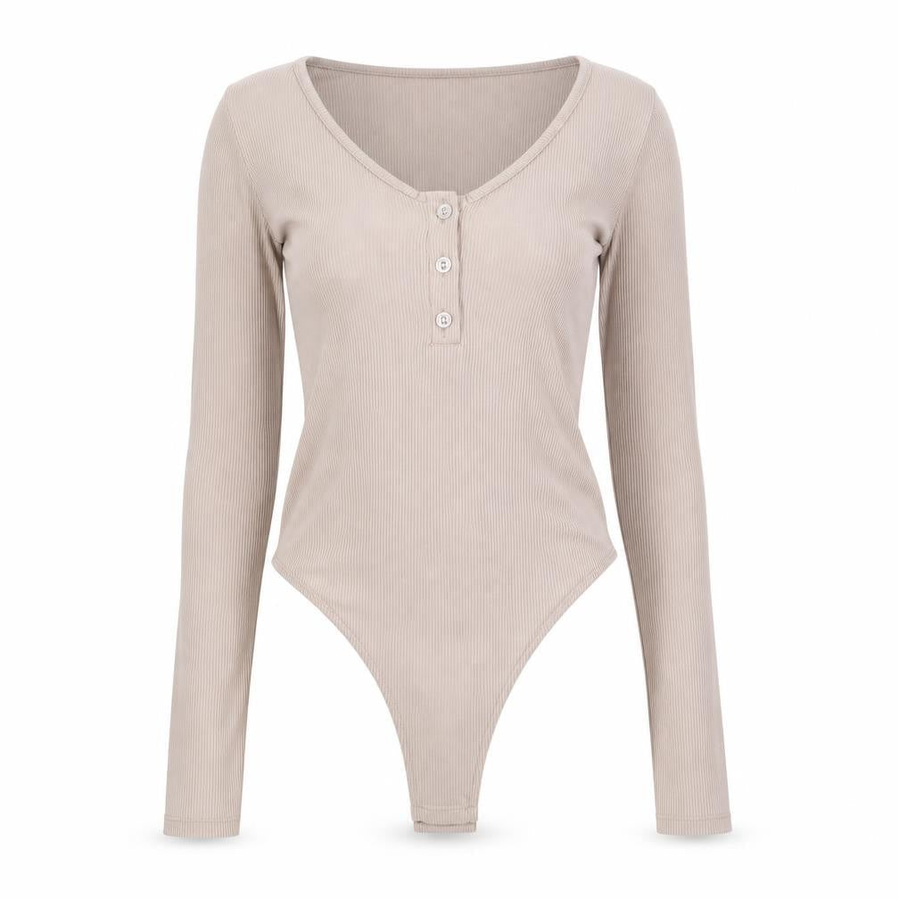 Womens UK Size 6 PLT One-Piece Beige Bodysuit