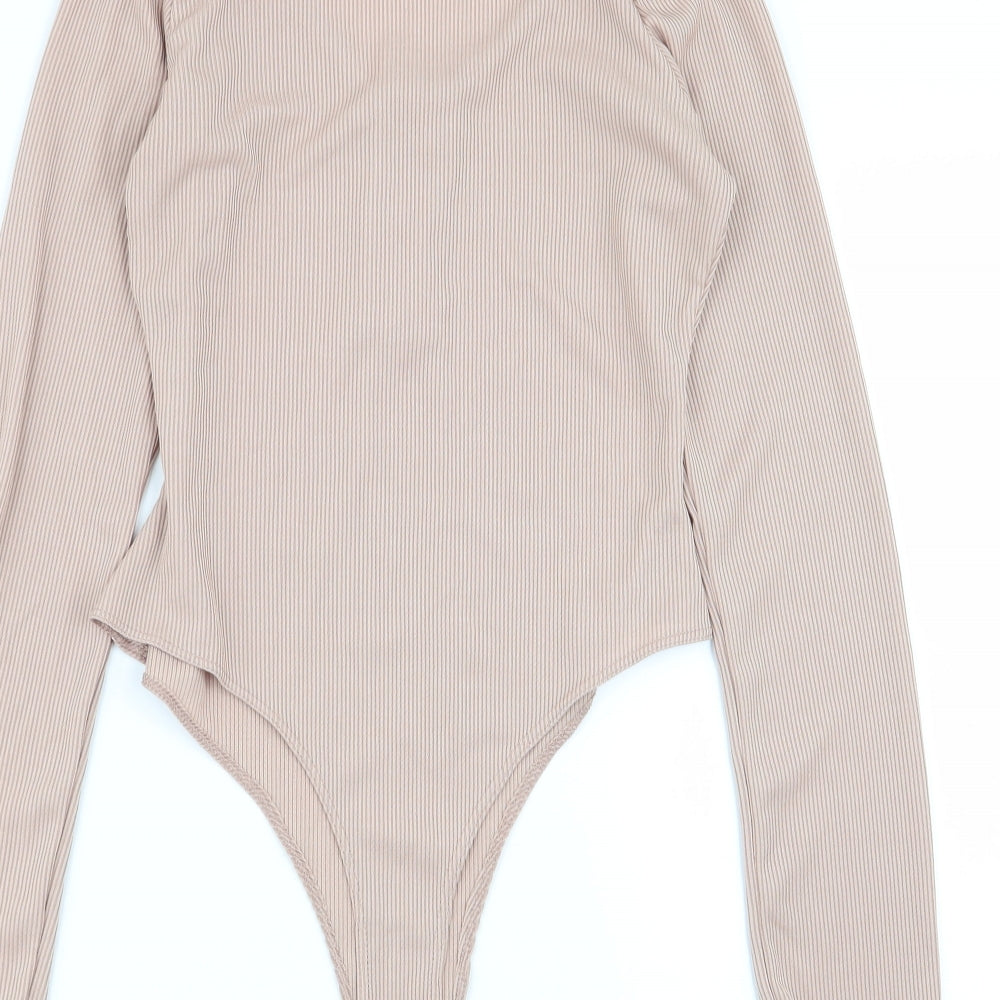 PLT Womens Beige   Bodysuit One-Piece Size 6