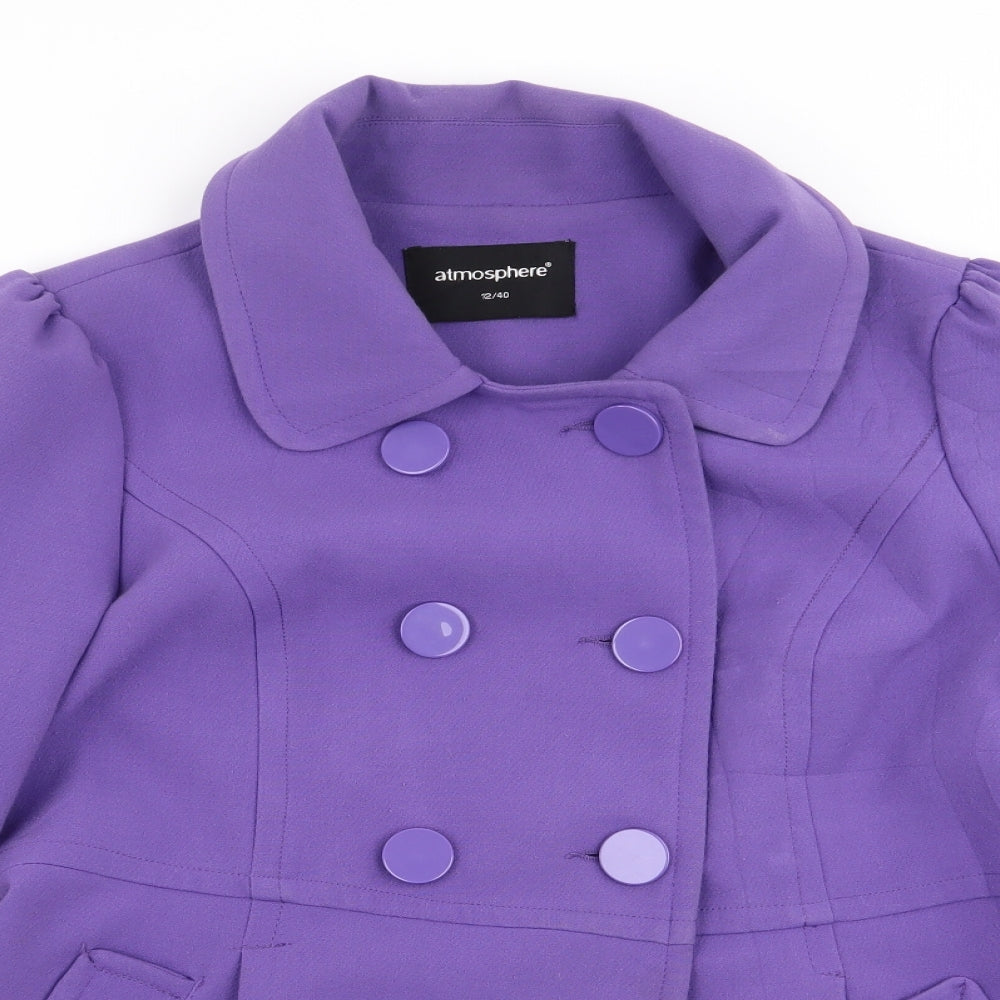 Primark Womens Purple   Overcoat Coat Size 12